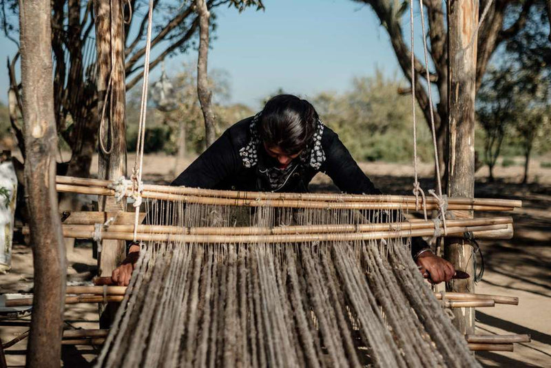 Weaving ladies wooden loom